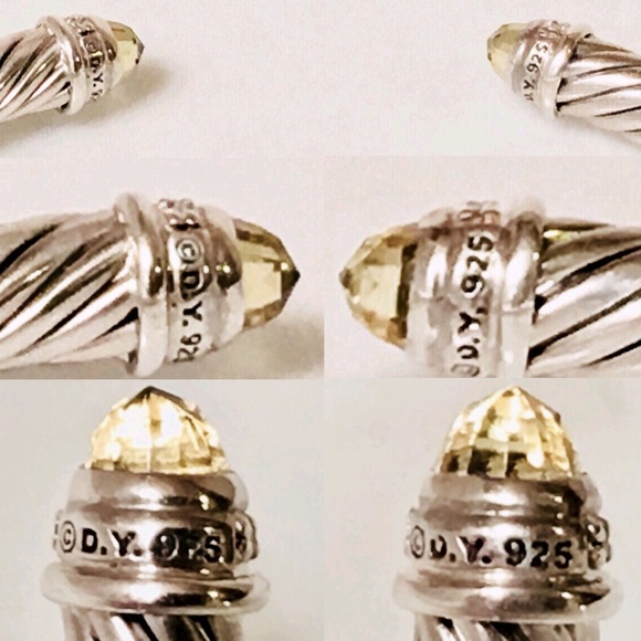 David Yurman Lemon Citrine & Diamond Cable Cuff - Picture 6 of 8